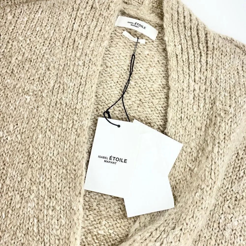 Isabel Marant Etoile Scott Cardigan brown alpaca button front 38 - Picture 4 of 11